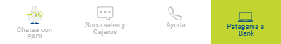 Accesos rápidos Banco Patagonia